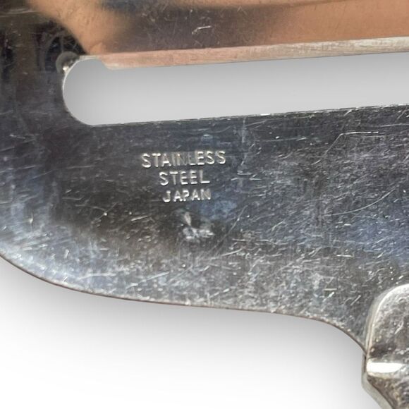 Lord & Taylor Blue White Stainless Steel Ceramic Cheese Slicer & Cake Server - Picture 8 of 9